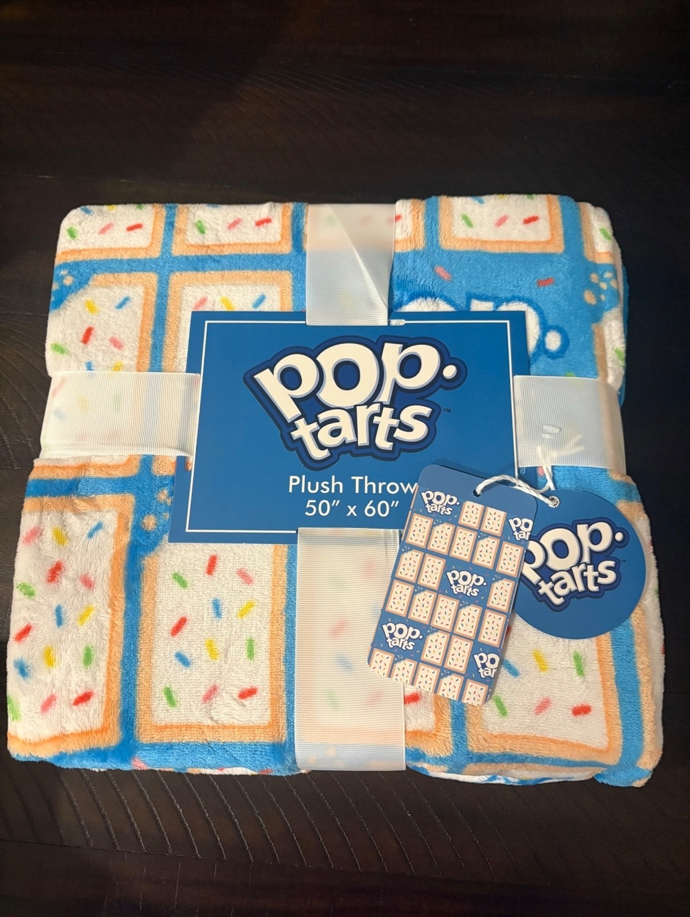 Pop-Tarts Plush Throw Blanket 50 x 60 Frosted Pastry Blue Fleece New